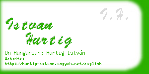 istvan hurtig business card